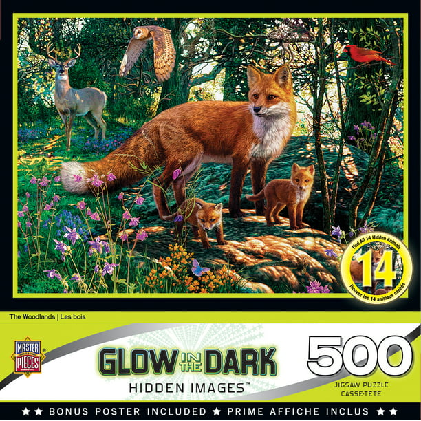Details about   NEW Hidden Image Glow in the Dark Afternoon At The Park 550 Piece Jigsaw Puzzle